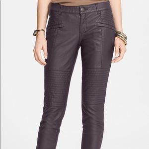 Vegan leather free People moto pants